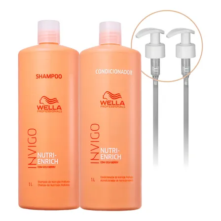 Kit Wella Invigo Nutri Enrich Shampoo e Condicionador 2 L