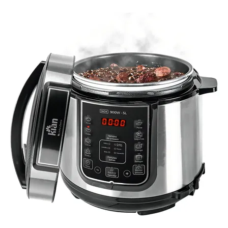 Panela De Pressão Elétrica 5 Litros Kian Inox