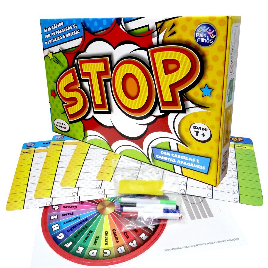 Jogo Stop Brincadeira Adedanha Familia Interativo