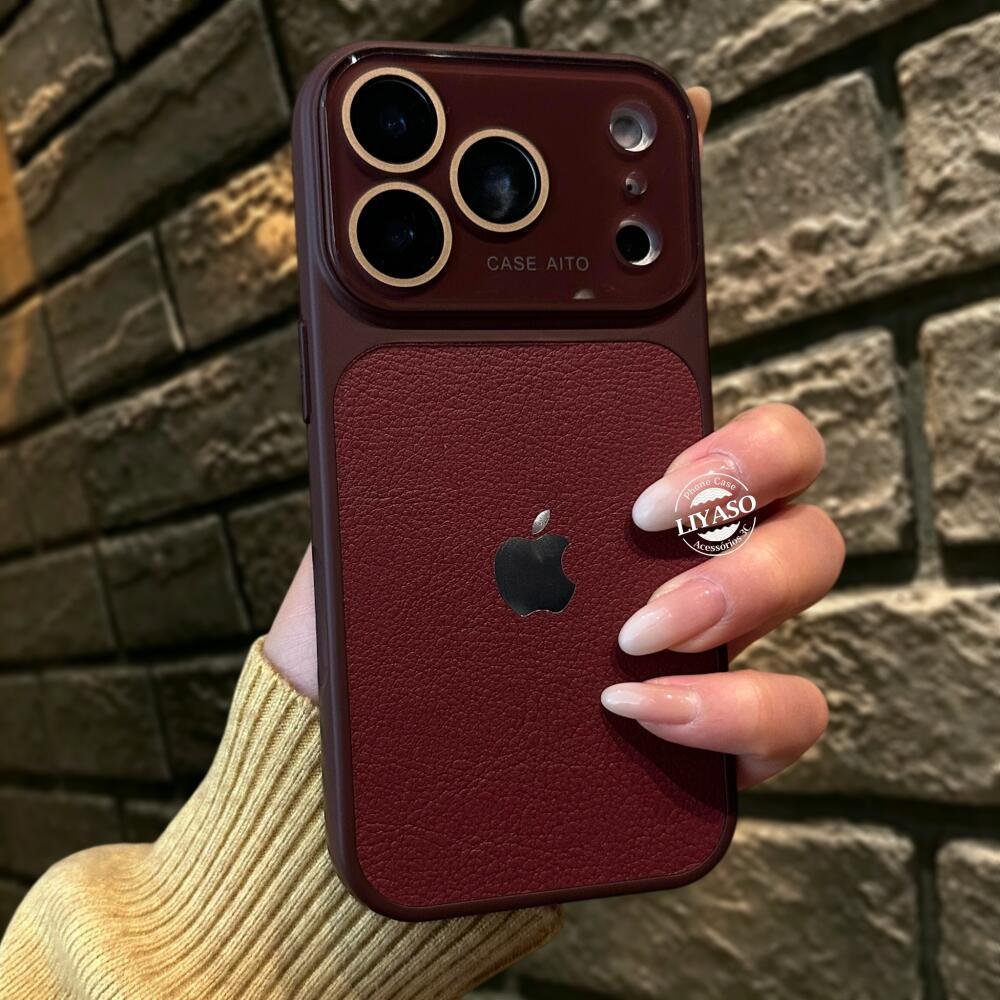 Luxo Lichia Couro Texturizado Caso Para iPhone 18 17 16 15 14 13 12 11 Pro Max Lente Proteção À Prova De Choque Capa