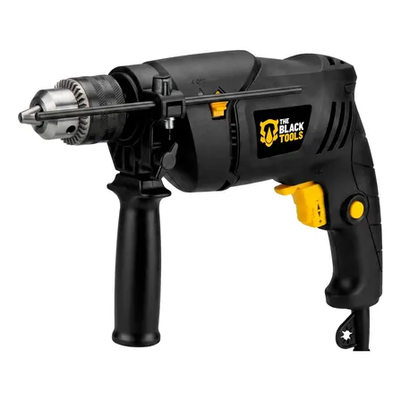Furadeira De Impacto Profissional 1/2 Pol 13mm 750w Tbf750 Função Reversa Controle de Velocidade 127V The Black Tools