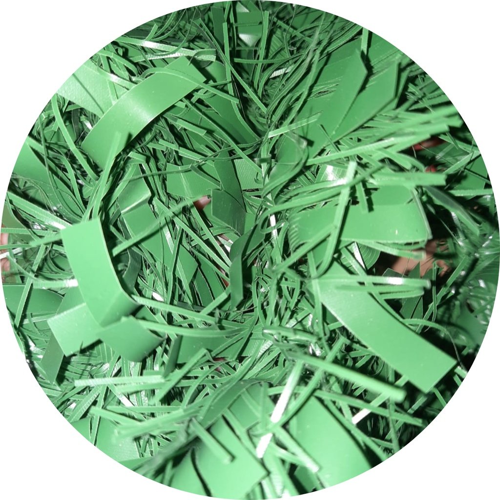 Festão Natalino Corte Fino E Largo 2m  Pvc 9CM 11cm 15CM Verde Fosco