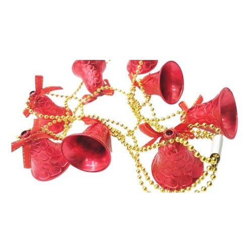 *2 metros de Enfeite De Natal Cordão Bolinhas  Com 8 Sinos (4,5 Cm)