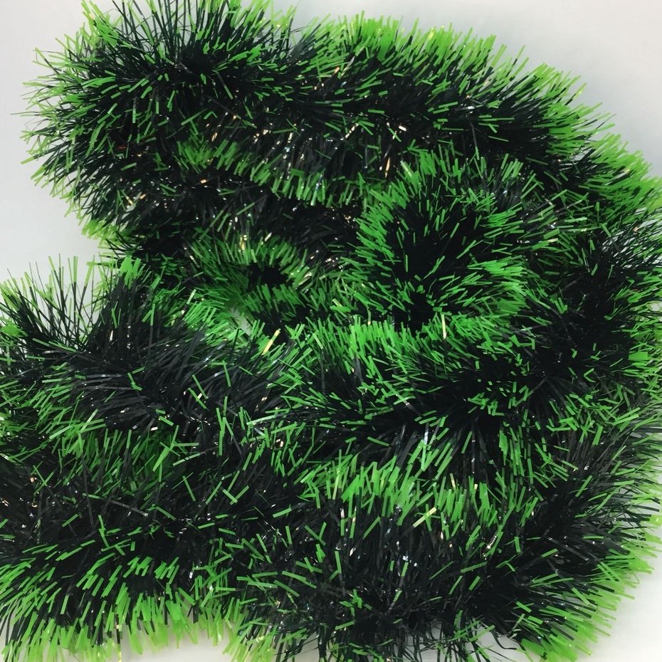 Festão de Natal Verde com Pontas Claras 11CM X 2M 9CMX2M Decoração de Arvore Casa Festa