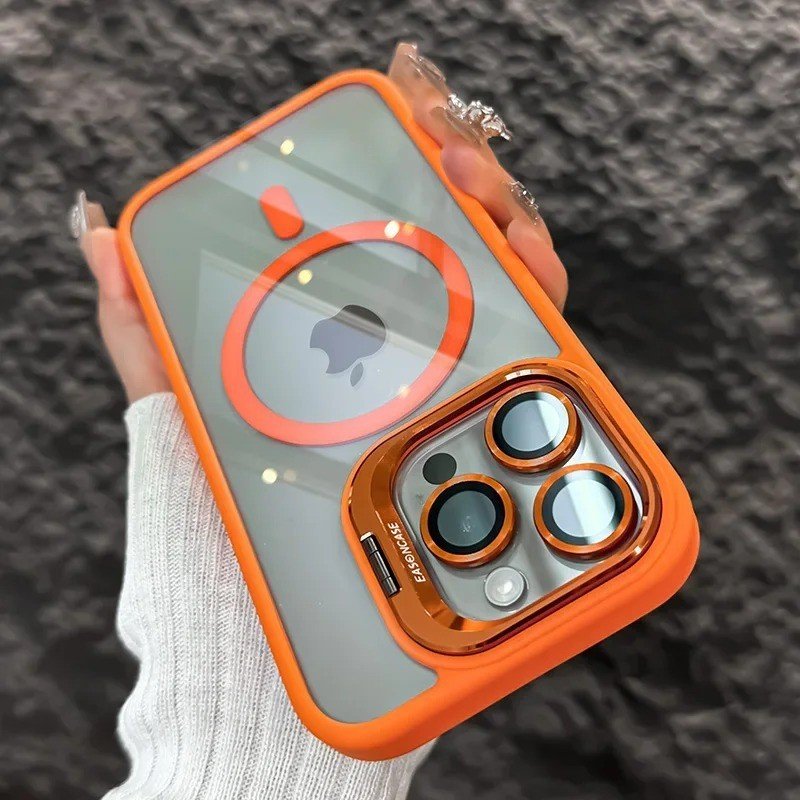 Luxo Magnético À Prova De Choque Caso Telefone Para iPhone 15 14 13 12 11 16 E 17 Ar 18 Pro Max 16 Plus Funda Suporte Le