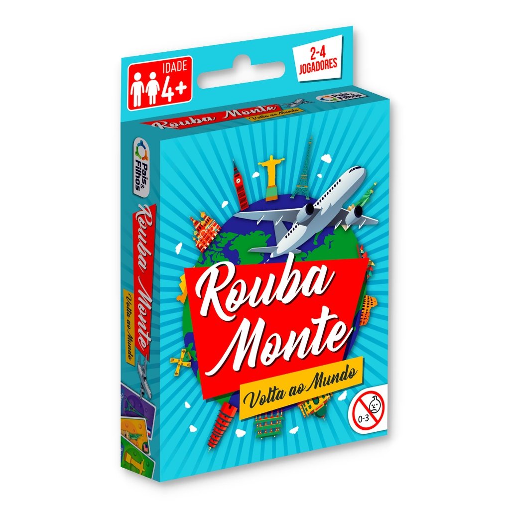 Jogo de cartas rouba monte volta ao Mundo Pais e Filhos