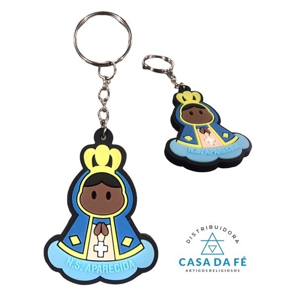 Chaveiro de Borracha Nossa Senhora Aparecida Artigo Religioso