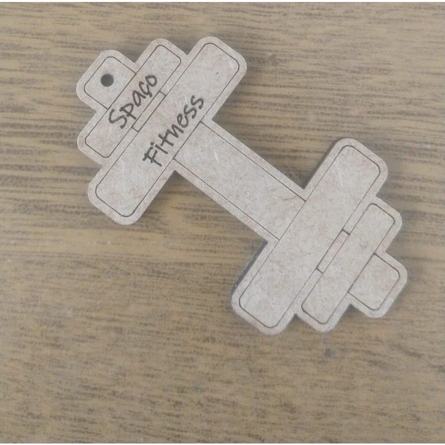 Kit Chaveiros em MDF Peso Academia.