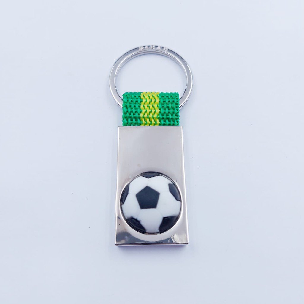 Chaveiro De Metal Modelo Bola Brasil, Futebol Luxo