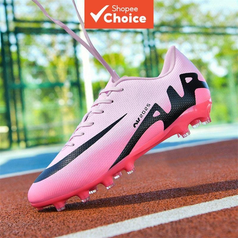 Novos tênis de futebol de cano baixo, tênis esportivos de futebol FG para gramado externo, solas TPU robustas e