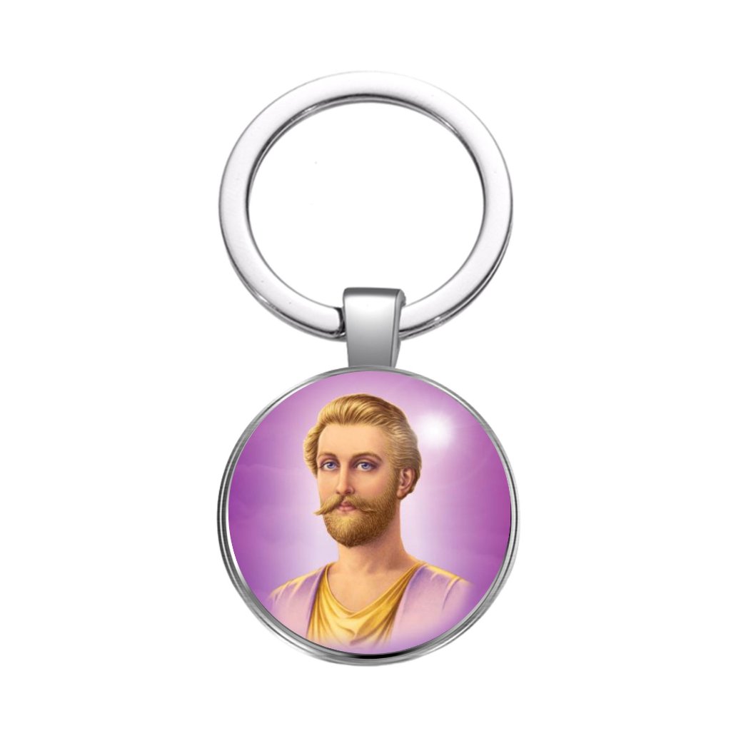 Chaveiro Mestre Saint Germain Fraternidade Branca Chama Violeta Nova Era